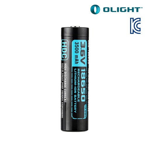 오라이트 HDC 18650 충전용 배터리 (KC인증 /3.6V / 3500mAh) - Olight HDC18650 Battery (3.6V / 3500mAh)